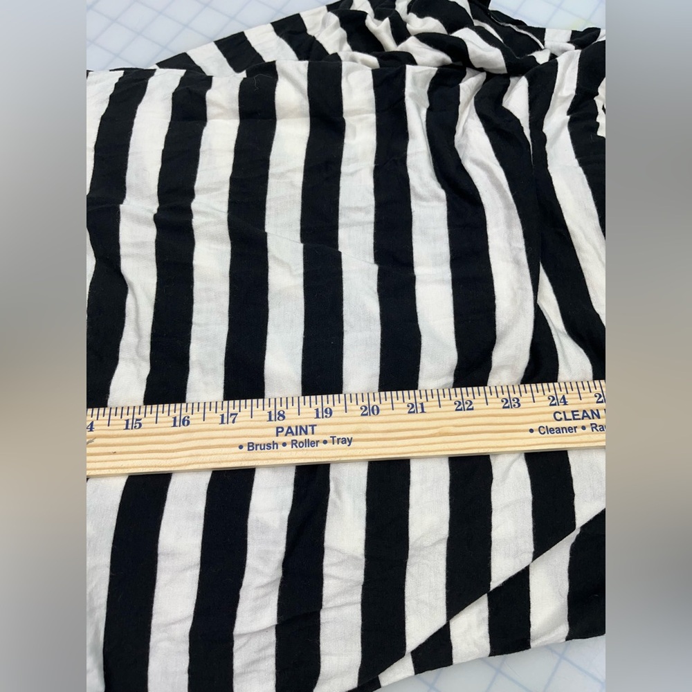 Black and White Striped Fabric